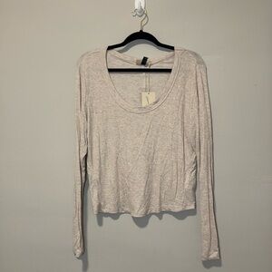 NWT oatmeal long sleeved top